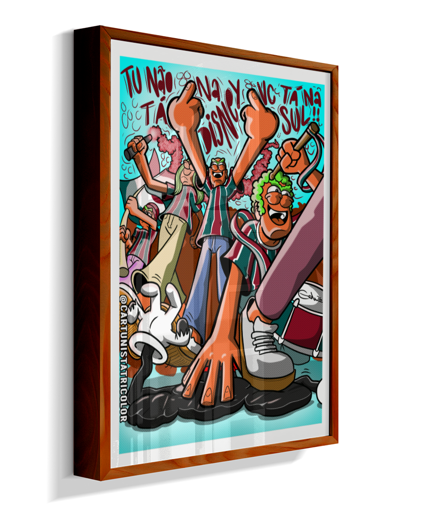 Quadro Decorativo "Tu Não Tá Na Disney" Torcida do Fluminense Setor Sul