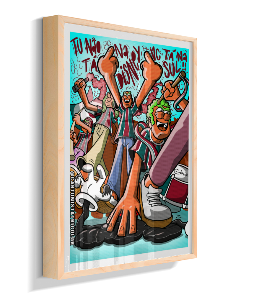Quadro Decorativo "Tu Não Tá Na Disney" Torcida do Fluminense Setor Sul