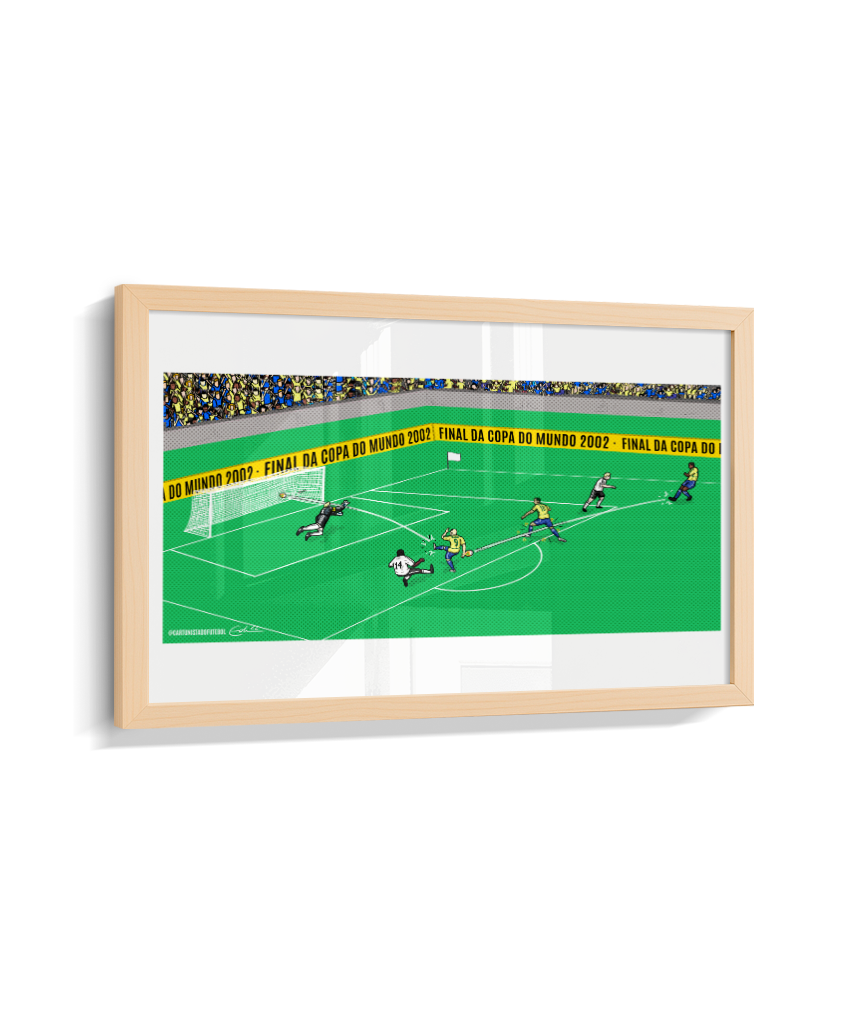 Quadro Decorativo Gol Ronaldo Fenômeno Final da Copa do Mundo 2002 - Seleção Brasileira