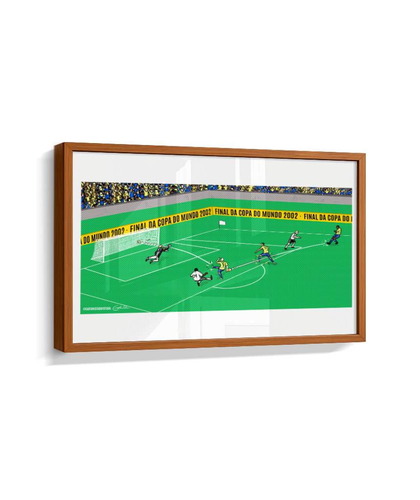 Quadro Decorativo Gol Ronaldo Fenômeno Final da Copa do Mundo 2002 - Seleção Brasileira