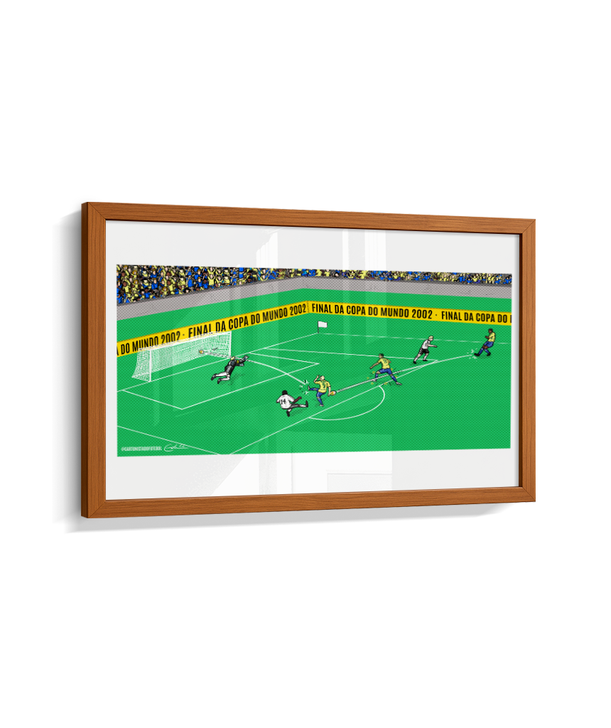 Quadro Decorativo Gol Ronaldo Fenômeno Final da Copa do Mundo 2002 - Seleção Brasileira