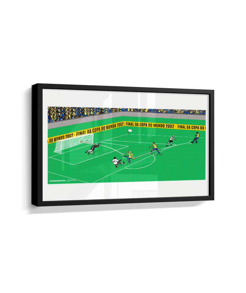 Quadro Decorativo Gol Ronaldo Fenômeno Final da Copa do Mundo 2002 - Seleção Brasileira
