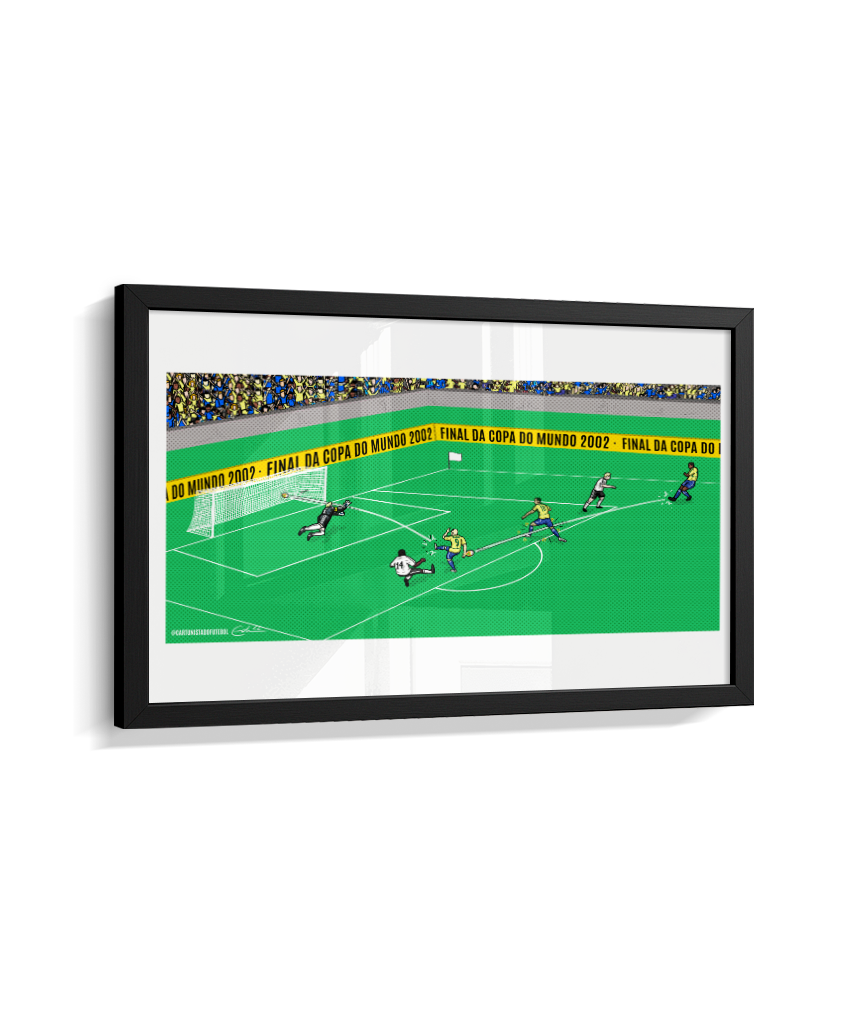 Quadro Decorativo Gol Ronaldo Fenômeno Final da Copa do Mundo 2002 - Seleção Brasileira