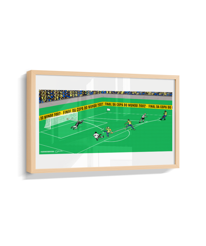 Quadro Decorativo Gol Ronaldo Fenômeno Final da Copa do Mundo 2002 - Seleção Brasileira