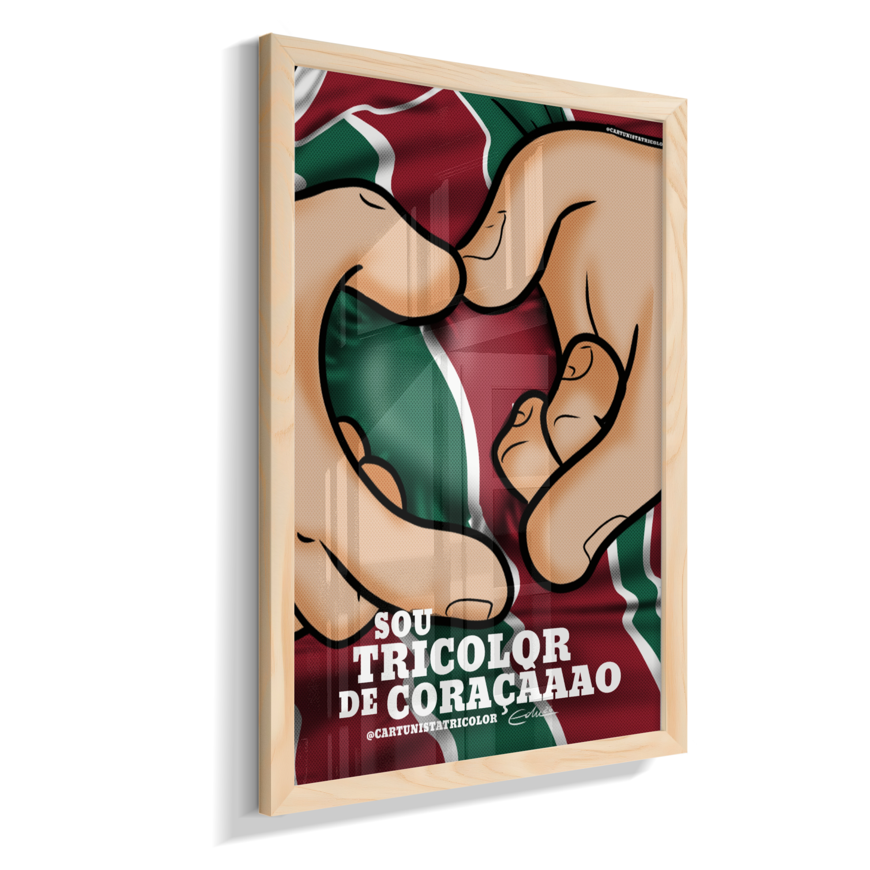 Quadro Decorativo Sou Tricolor de Coração - Fluminense