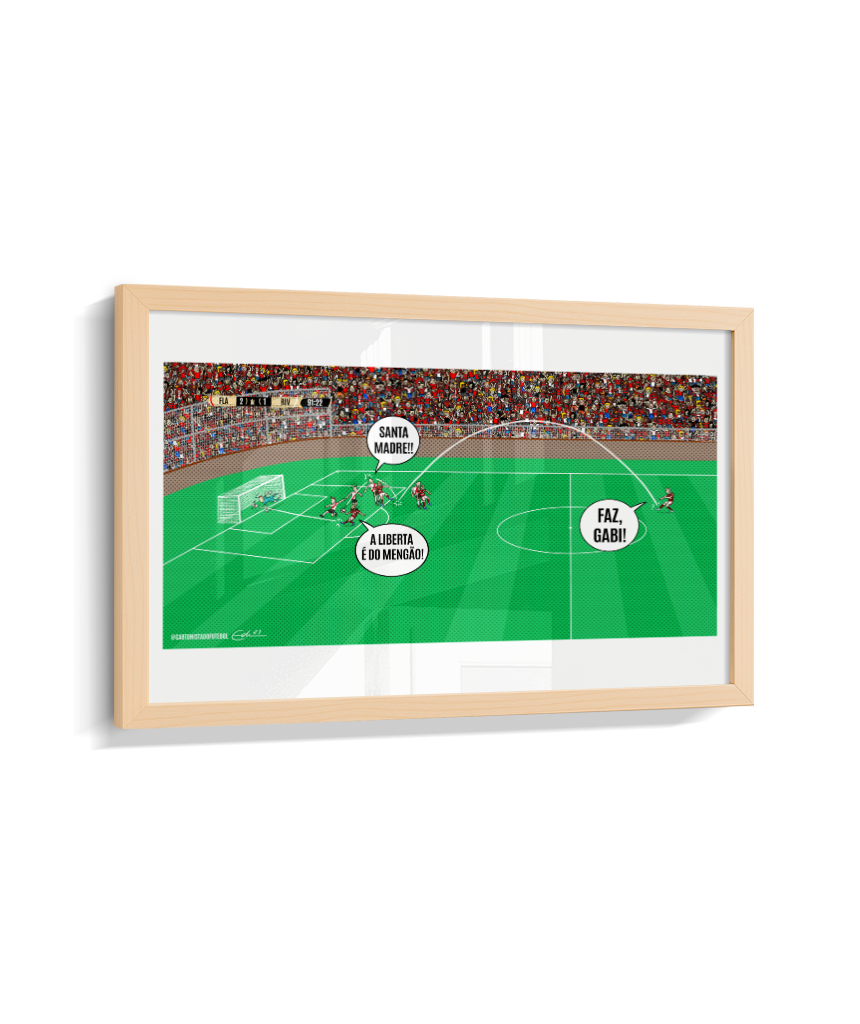 Quadro Decorativo  Gol do Gabigol Final Libertadores 2019 - Flamengo