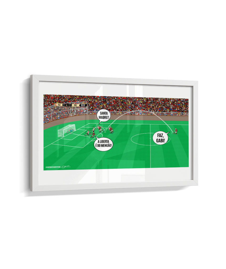 Quadro Decorativo  Gol do Gabigol Final Libertadores 2019 - Flamengo
