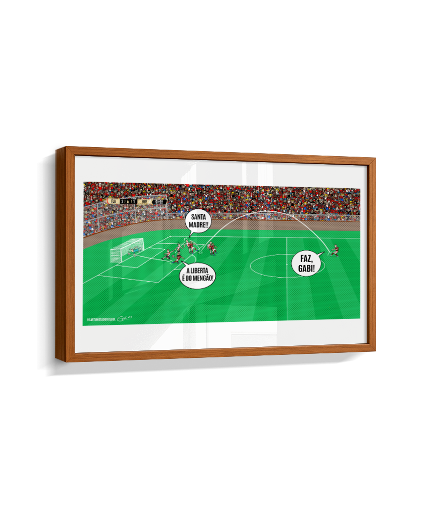 Quadro Decorativo  Gol do Gabigol Final Libertadores 2019 - Flamengo