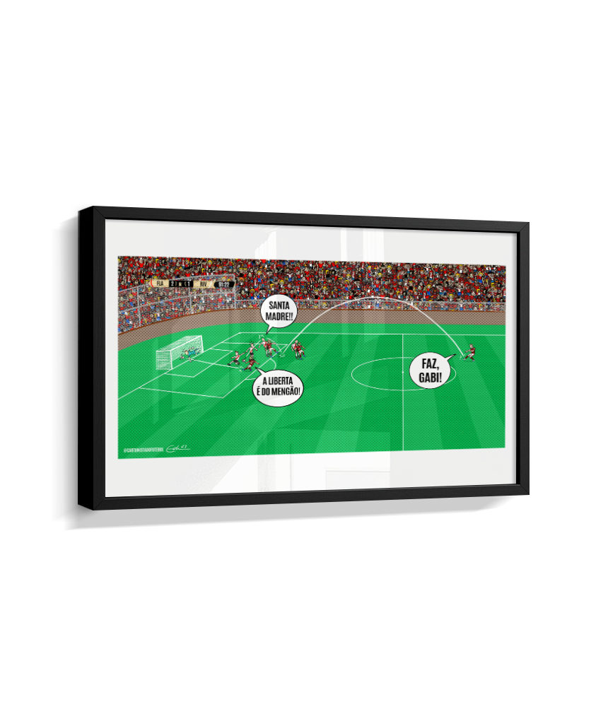 Quadro Decorativo  Gol do Gabigol Final Libertadores 2019 - Flamengo