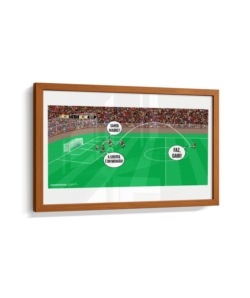Quadro Decorativo  Gol do Gabigol Final Libertadores 2019 - Flamengo