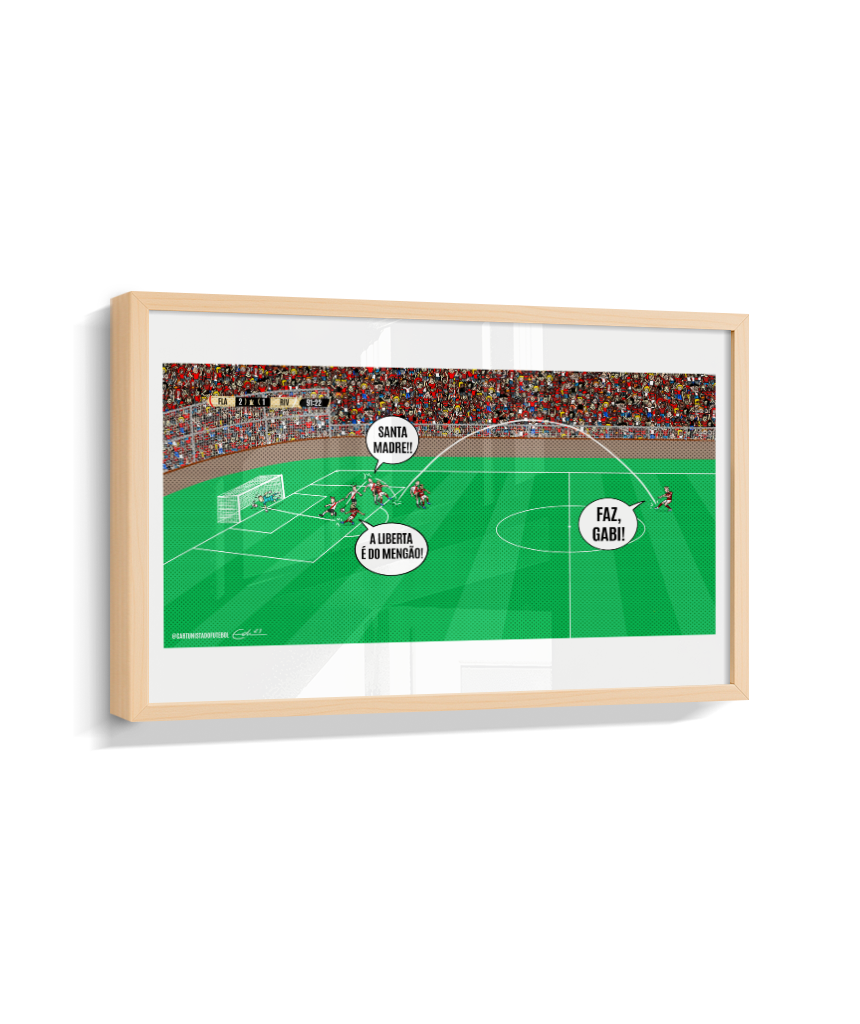 Quadro Decorativo  Gol do Gabigol Final Libertadores 2019 - Flamengo