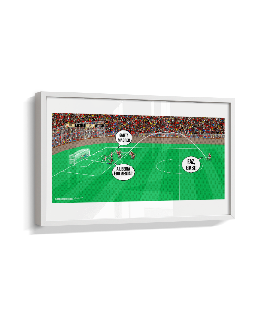 Quadro Decorativo  Gol do Gabigol Final Libertadores 2019 - Flamengo