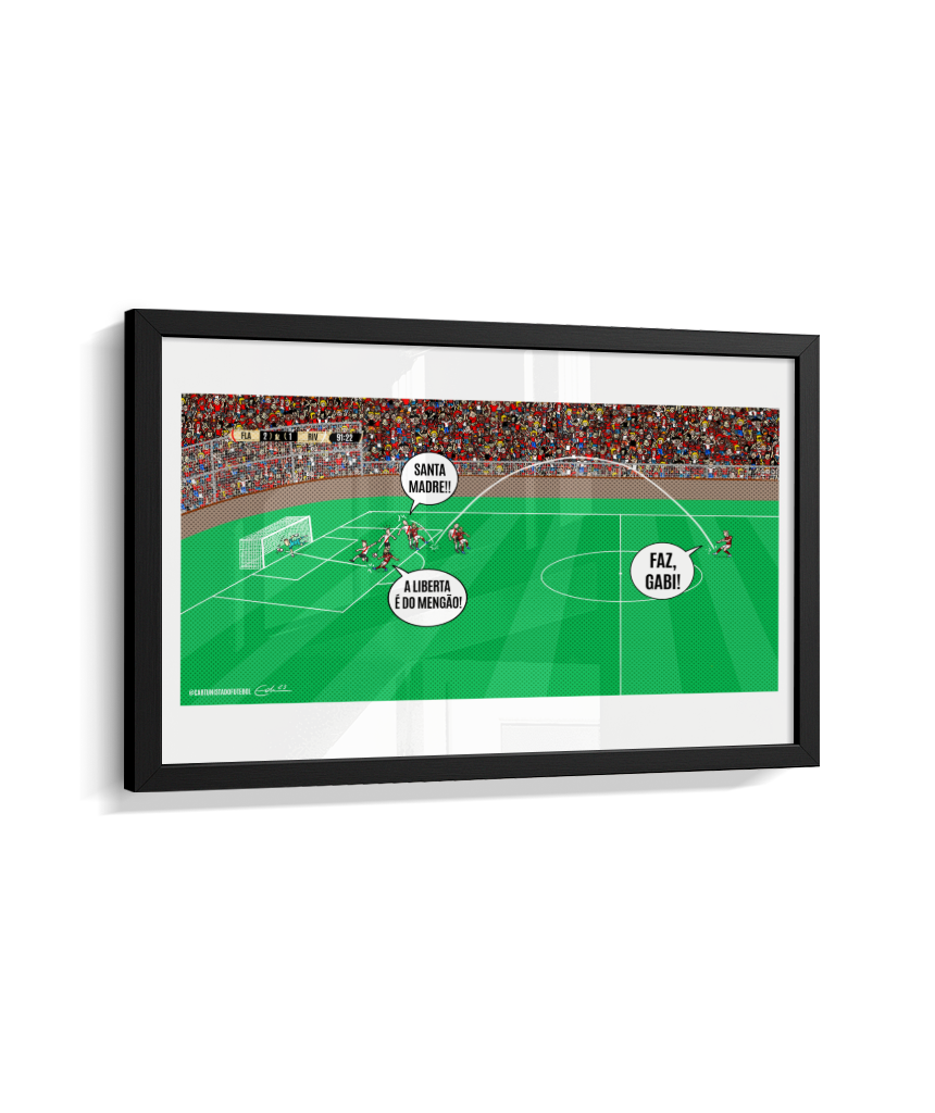 Quadro Decorativo  Gol do Gabigol Final Libertadores 2019 - Flamengo