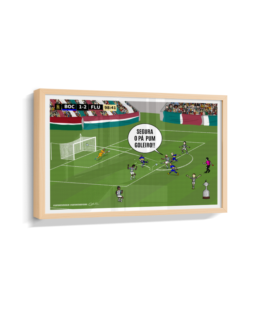 Quadro Decorativo Gol do John Kennedy "Segura o Pá Pum" Final da Libertadores - Fluminense