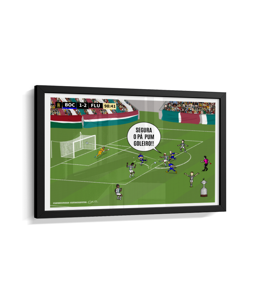 Quadro Decorativo Gol do John Kennedy "Segura o Pá Pum" Final da Libertadores - Fluminense