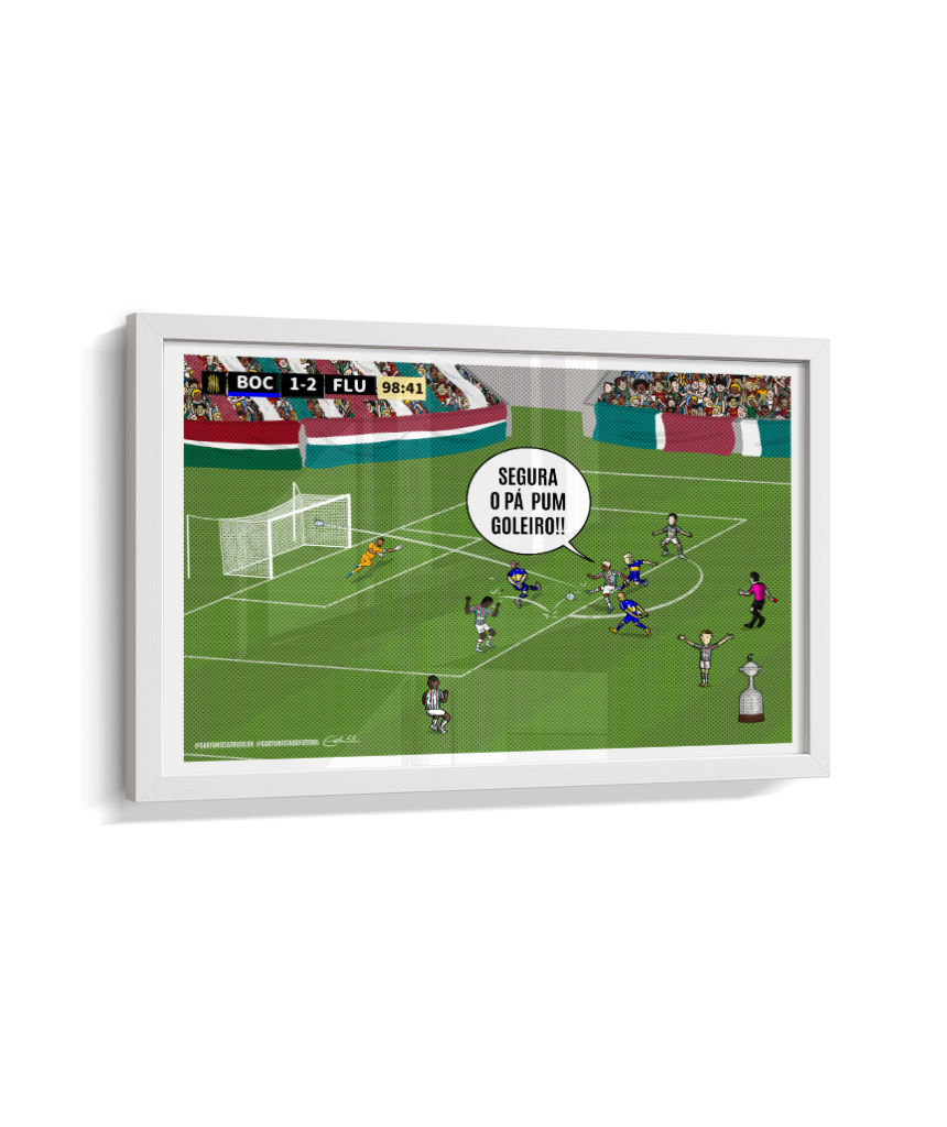 Quadro Decorativo Gol do John Kennedy "Segura o Pá Pum" Final da Libertadores - Fluminense