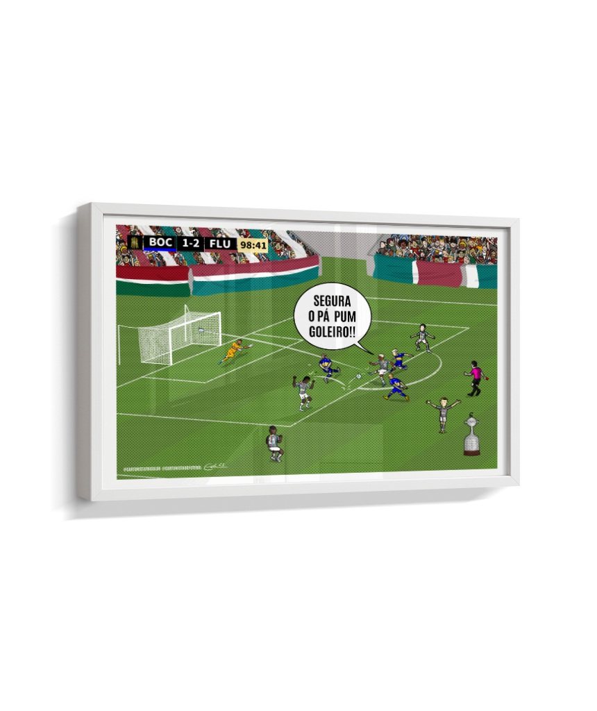 Quadro Decorativo Gol do John Kennedy "Segura o Pá Pum" Final da Libertadores - Fluminense