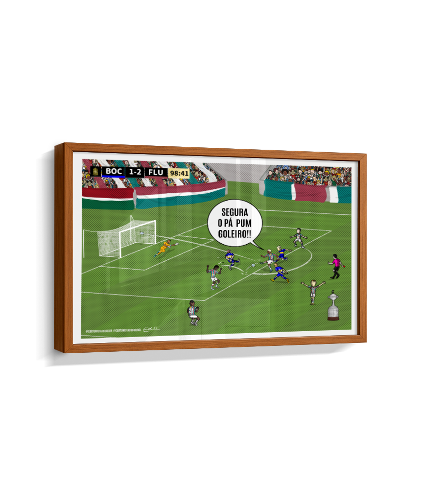 Quadro Decorativo Gol do John Kennedy "Segura o Pá Pum" Final da Libertadores - Fluminense
