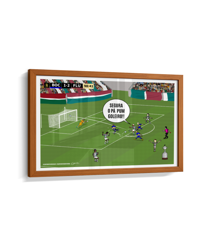 Quadro Decorativo Gol do John Kennedy "Segura o Pá Pum" Final da Libertadores - Fluminense