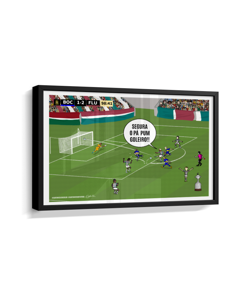 Quadro Decorativo Gol do John Kennedy "Segura o Pá Pum" Final da Libertadores - Fluminense