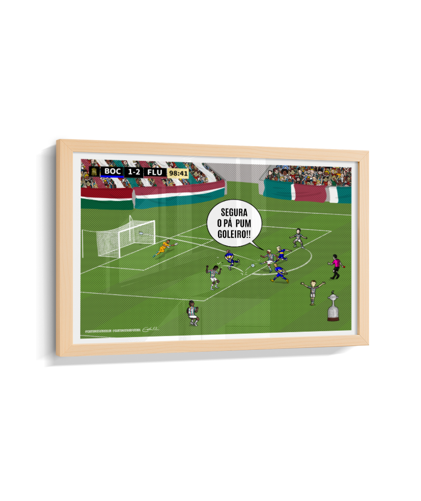 Quadro Decorativo Gol do John Kennedy "Segura o Pá Pum" Final da Libertadores - Fluminense