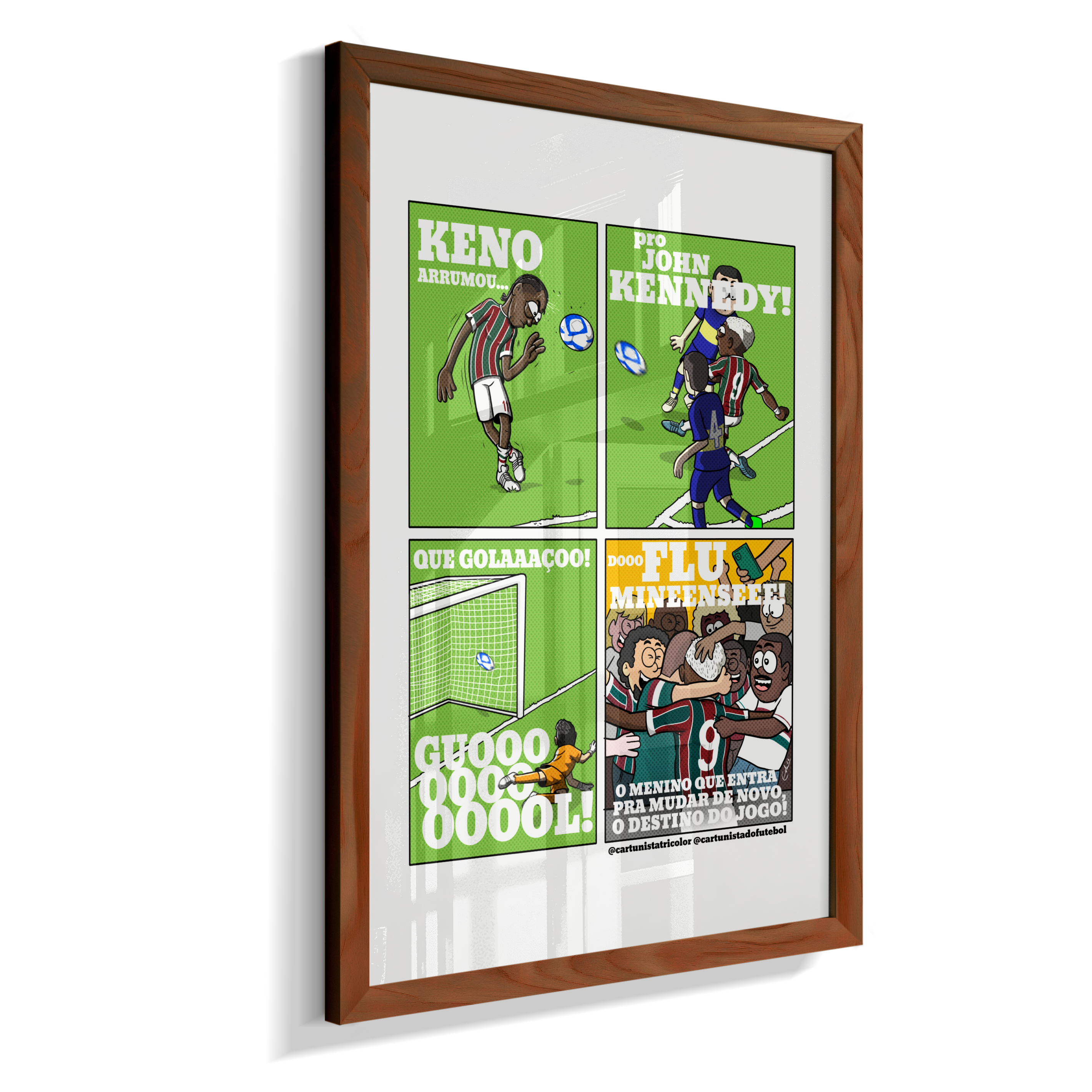 Quadro Decorativo Tirinha Gol John Kennedy Final Libertadores 2023 - Fluminense