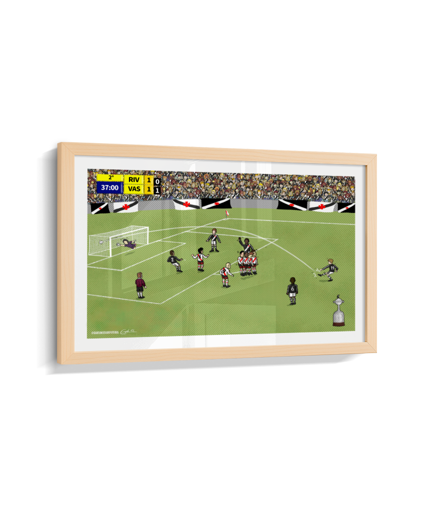 Quadro Decorativo Gol de Falta Juninho Pernambucano contra River Plate 1998 - Vasco
