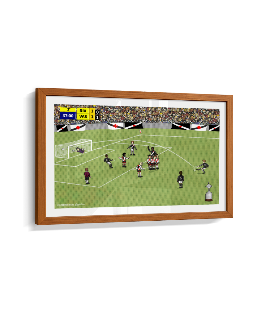 Quadro Decorativo Gol de Falta Juninho Pernambucano contra River Plate 1998 - Vasco