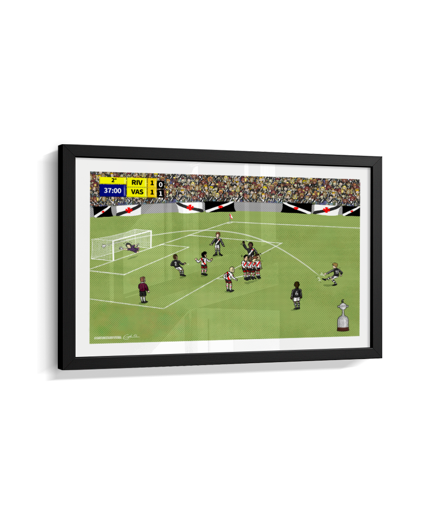 Quadro Decorativo Gol de Falta Juninho Pernambucano contra River Plate 1998 - Vasco