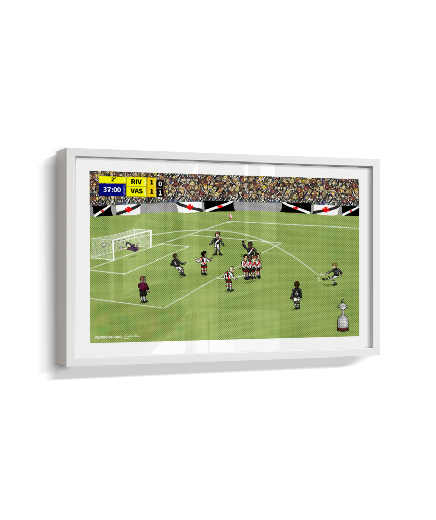 Quadro Decorativo Gol de Falta Juninho Pernambucano contra River Plate 1998 - Vasco