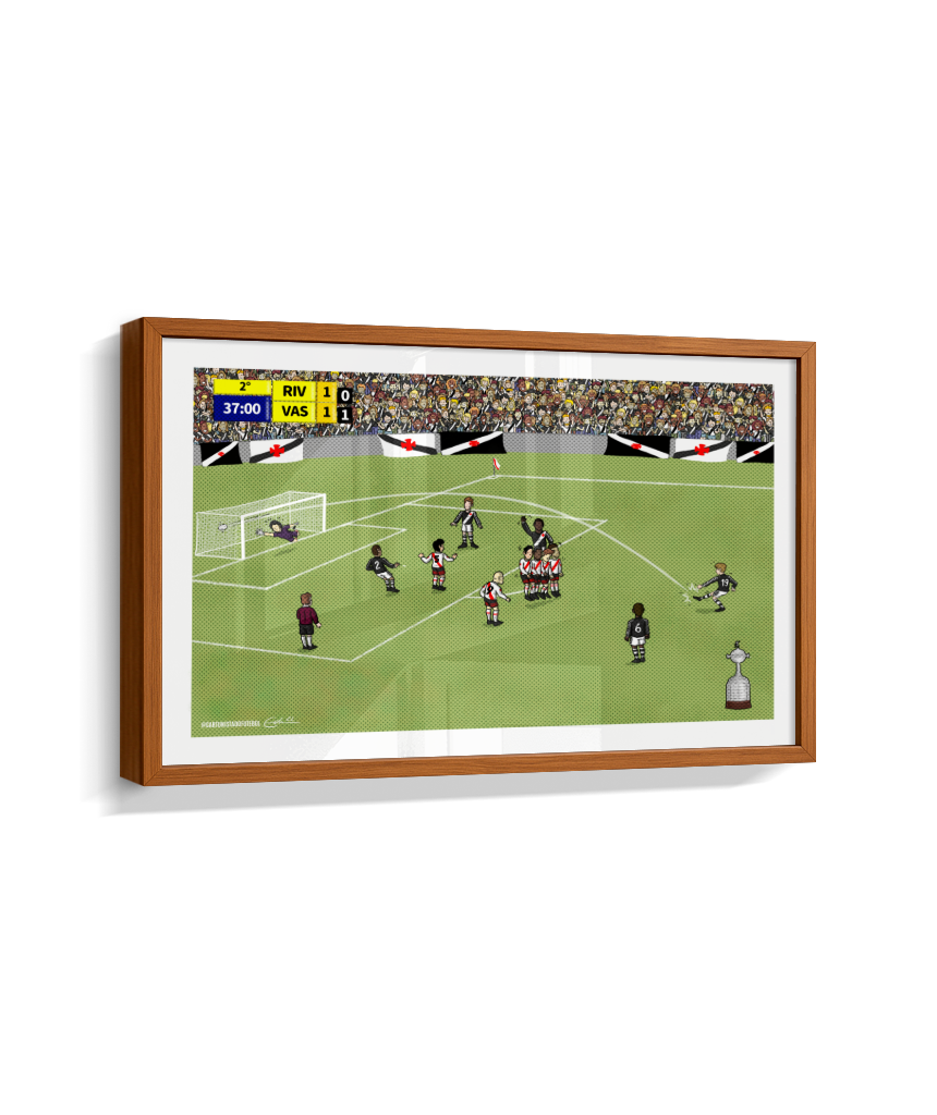 Quadro Decorativo Gol de Falta Juninho Pernambucano contra River Plate 1998 - Vasco