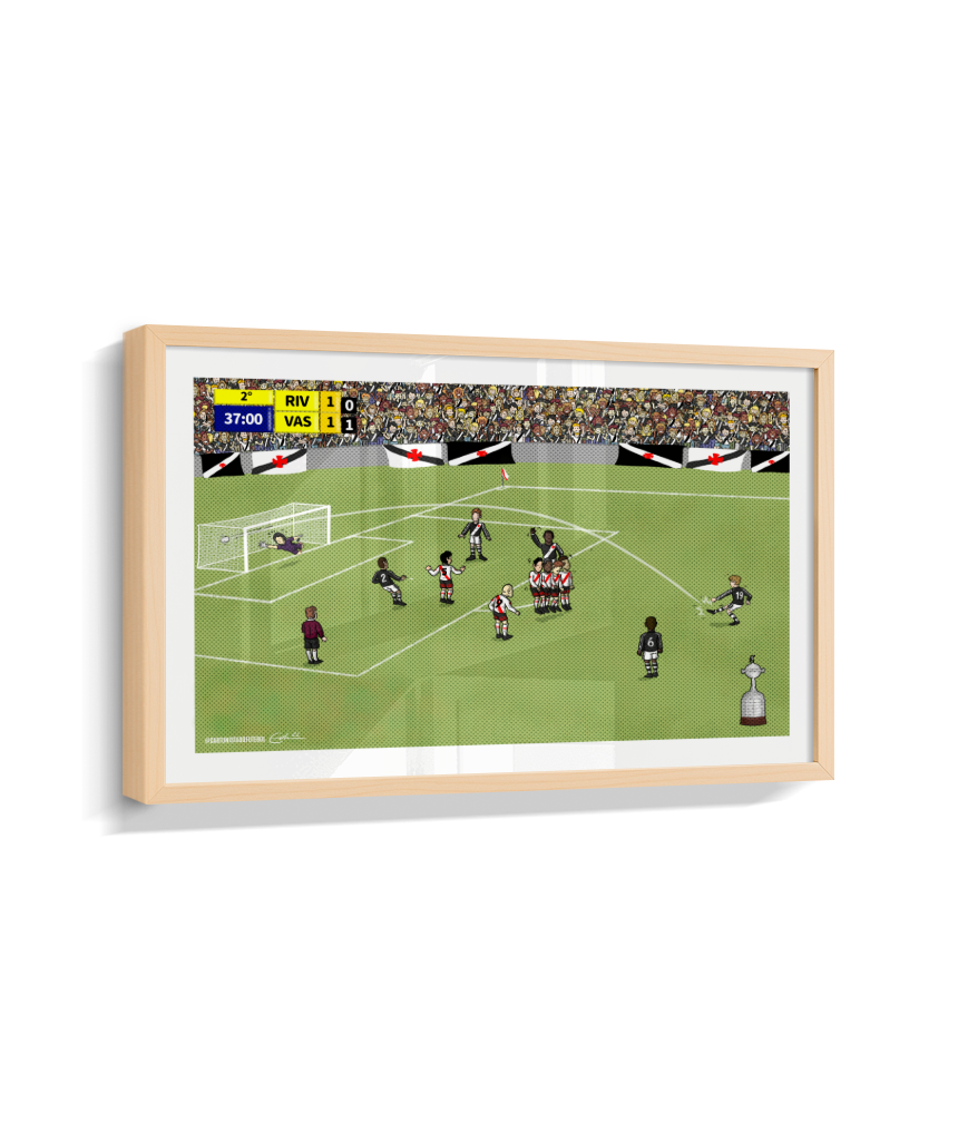 Quadro Decorativo Gol de Falta Juninho Pernambucano contra River Plate 1998 - Vasco