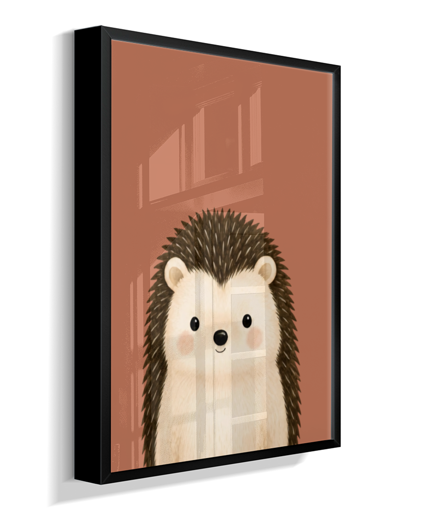 Porco espinho perfil (fundo rose)