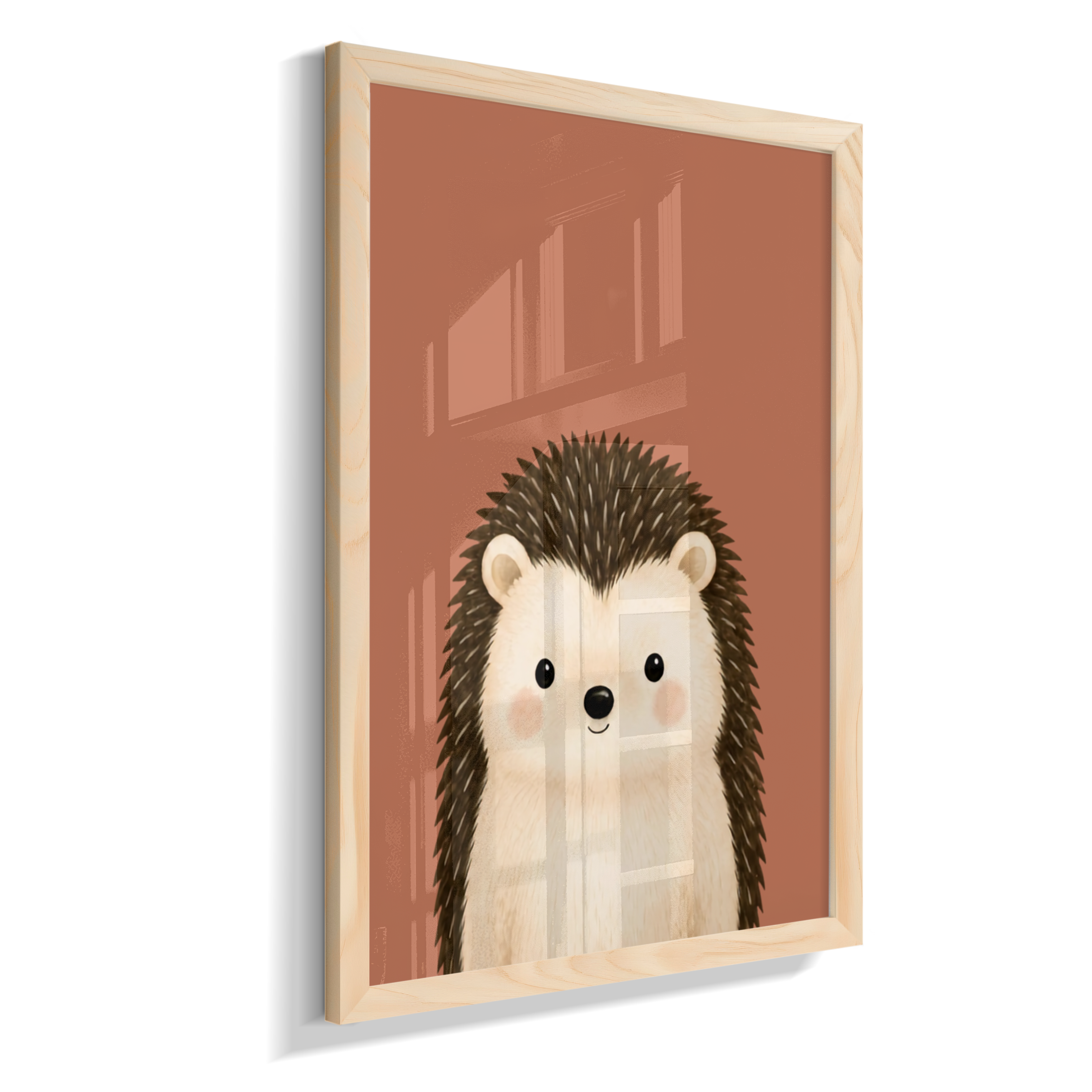 Porco espinho perfil (fundo rose)
