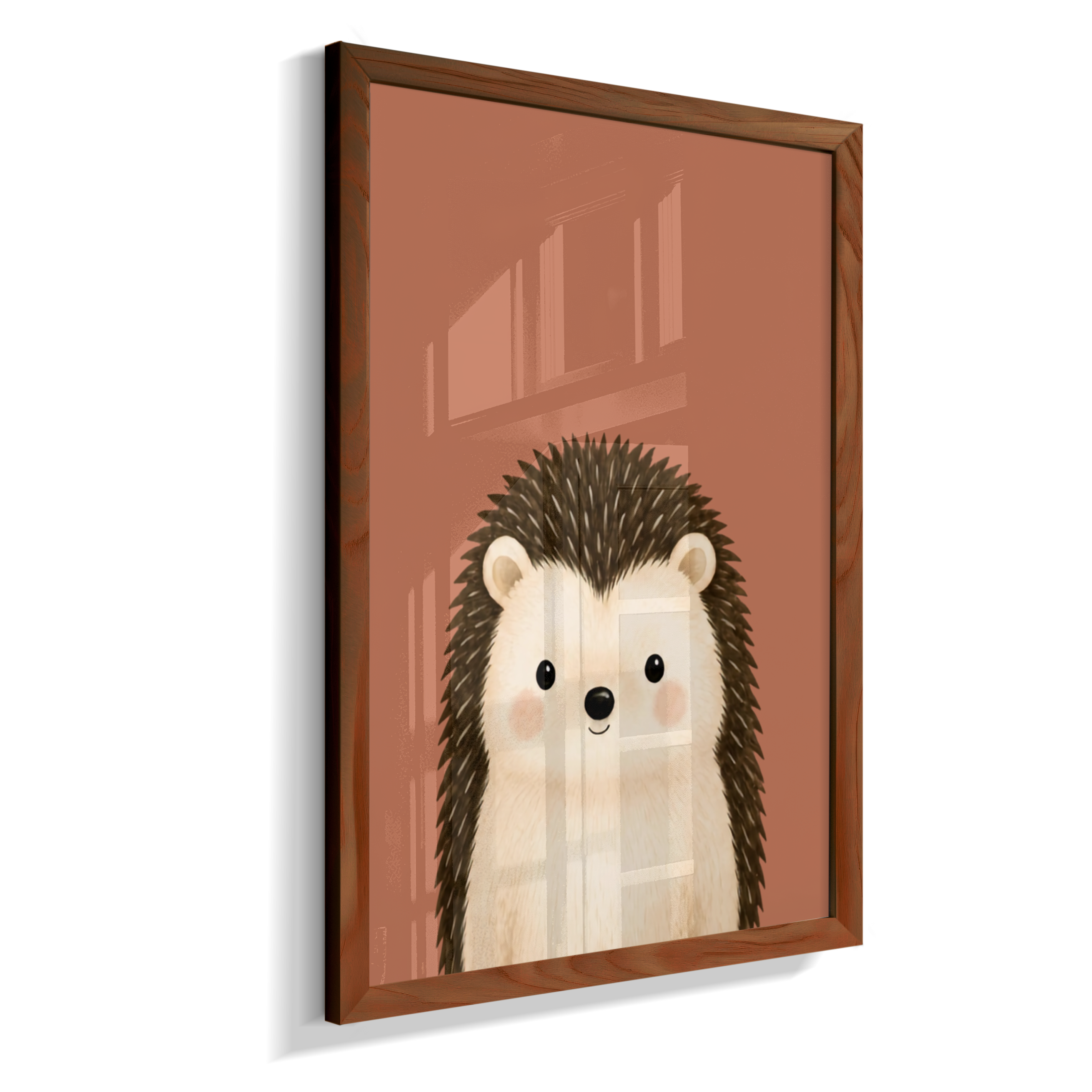 Porco espinho perfil (fundo rose)