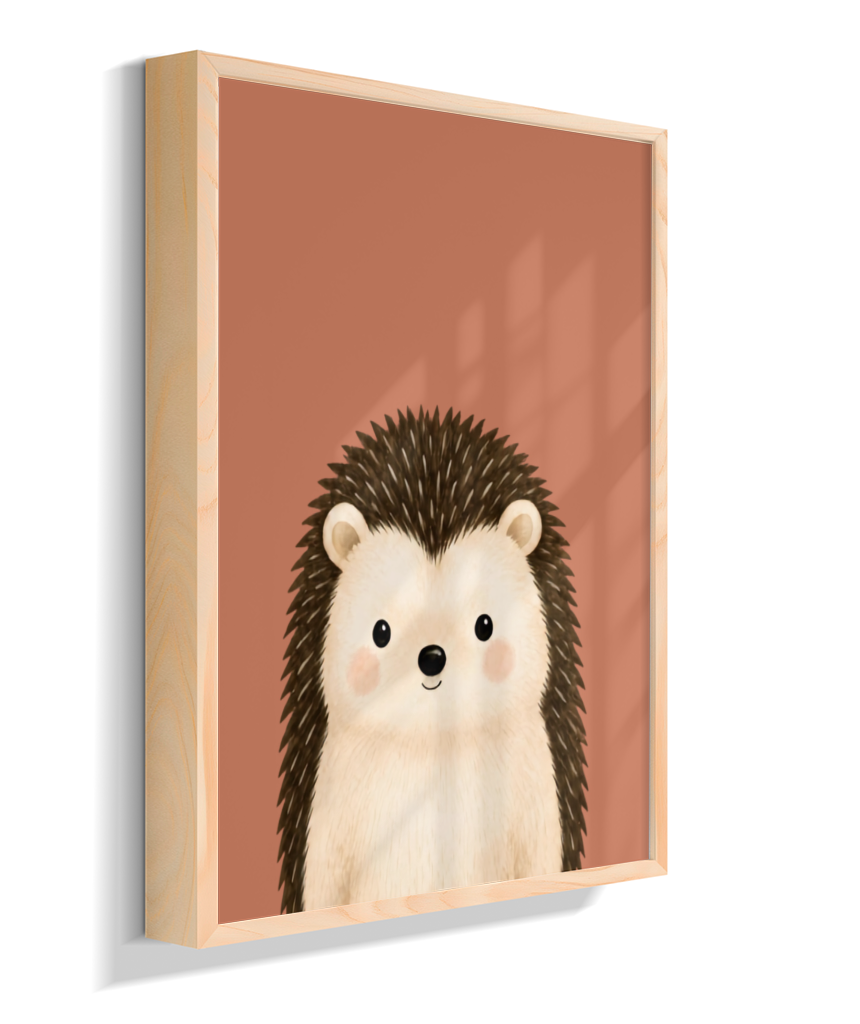 Porco espinho perfil (fundo rose)