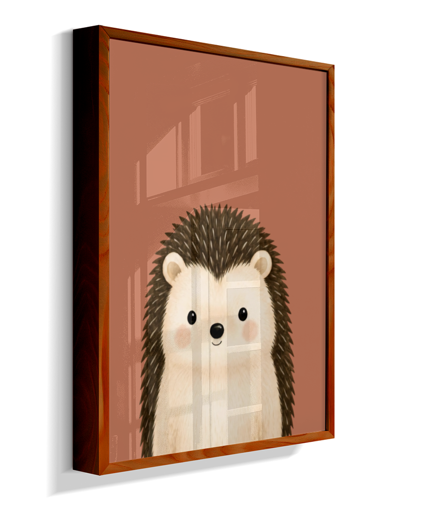 Porco espinho perfil (fundo rose)