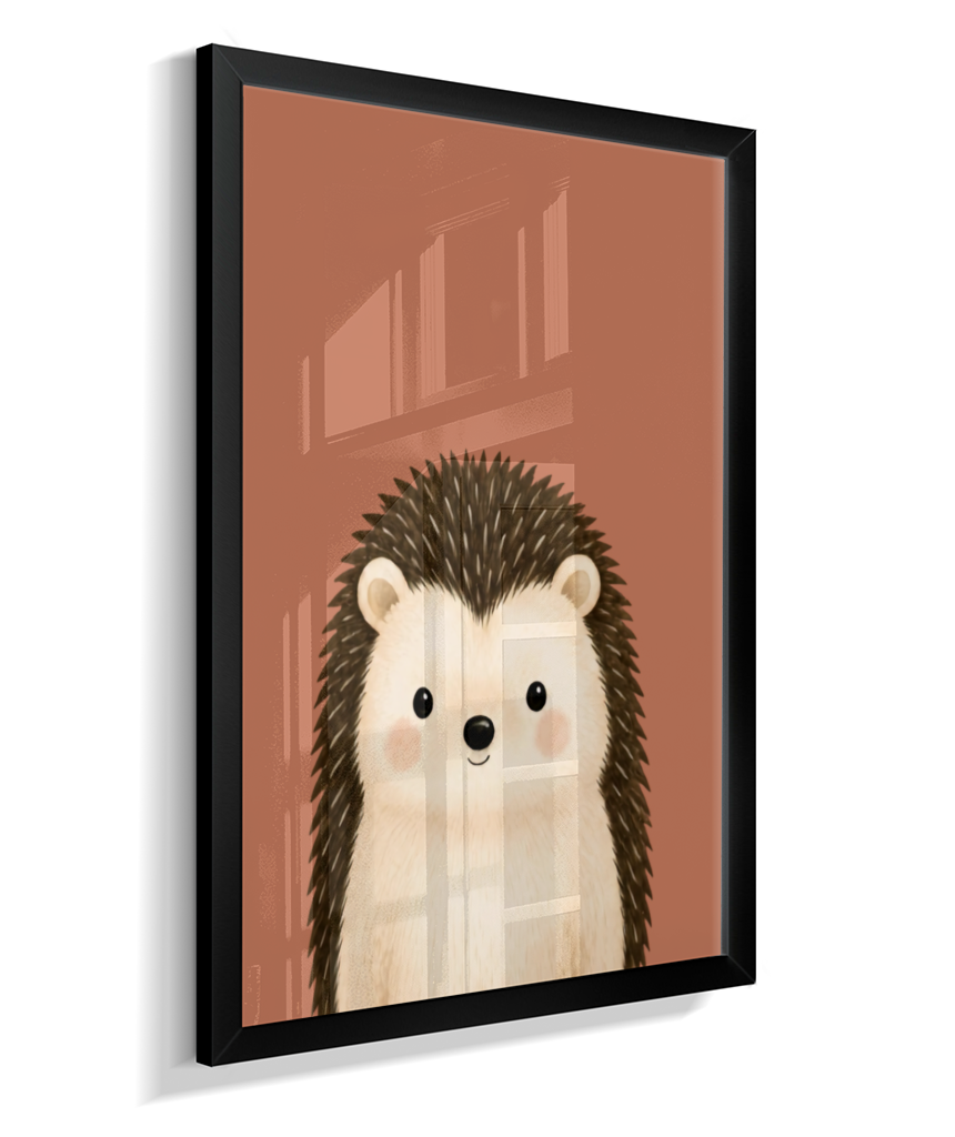 Porco espinho perfil (fundo rose)