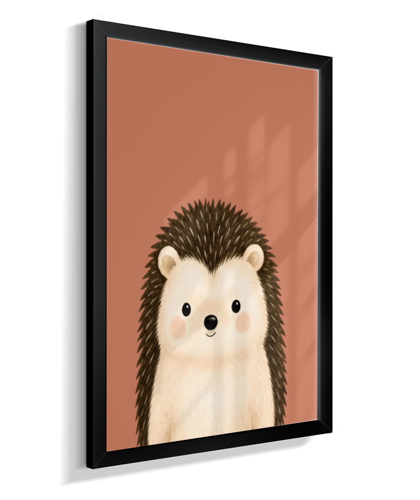 Porco espinho perfil (fundo rose)