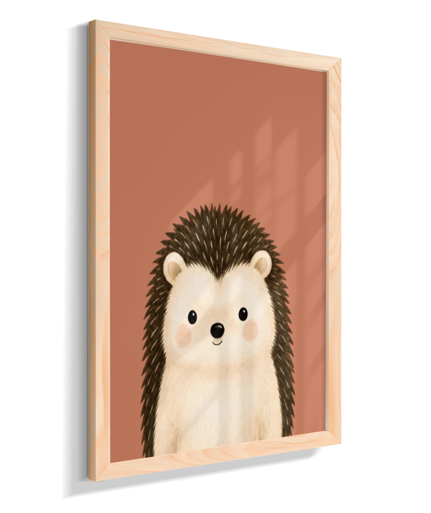 Porco espinho perfil (fundo rose)