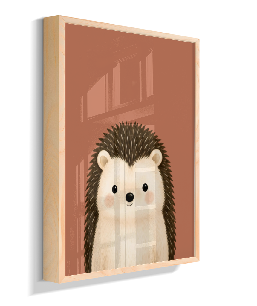 Porco espinho perfil (fundo rose)