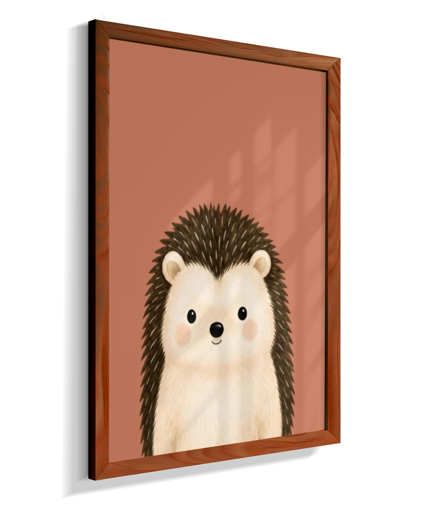 Porco espinho perfil (fundo rose)