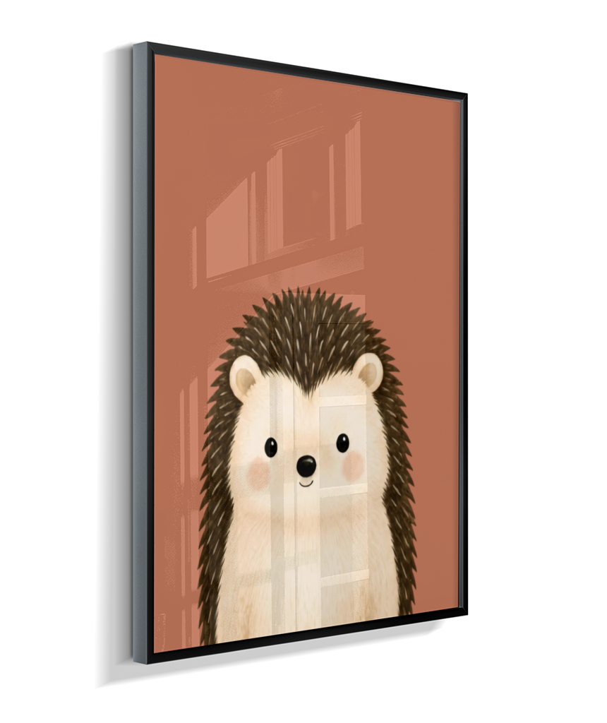 Porco espinho perfil (fundo rose)