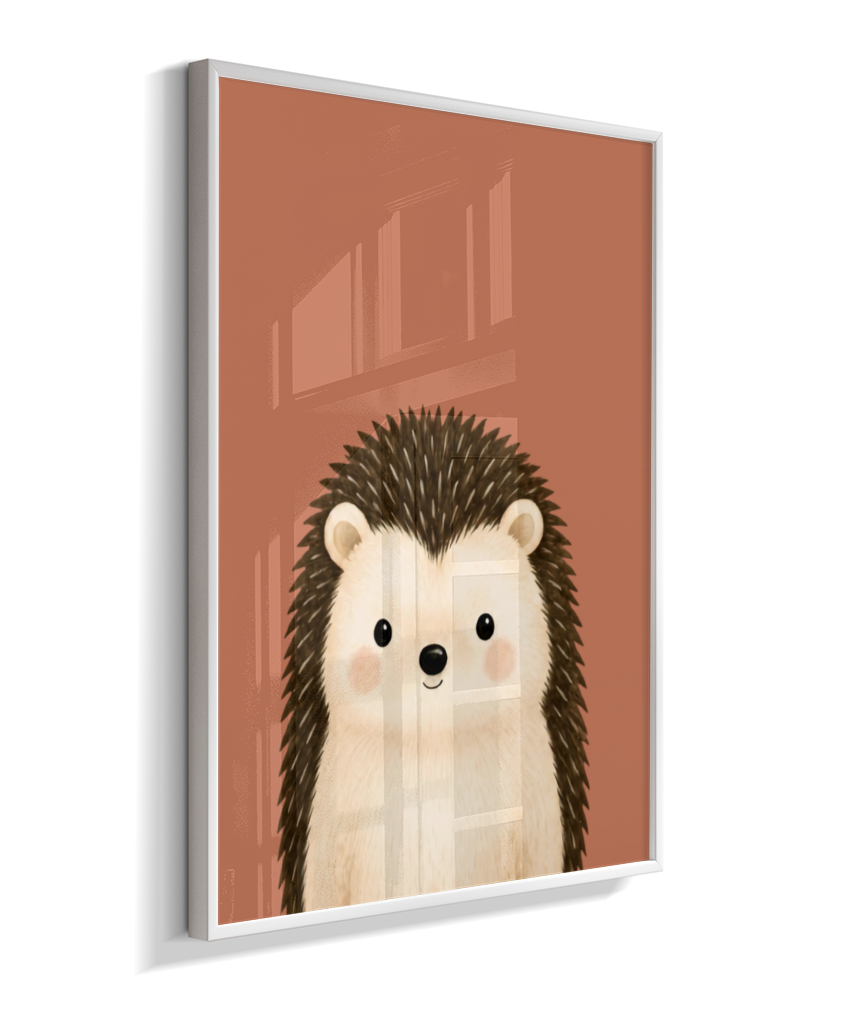 Porco espinho perfil (fundo rose)