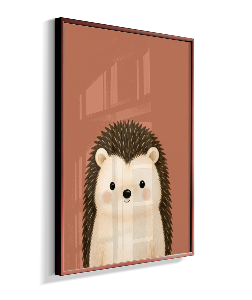 Porco espinho perfil (fundo rose)