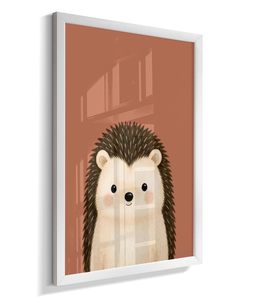 Porco espinho perfil (fundo rose)