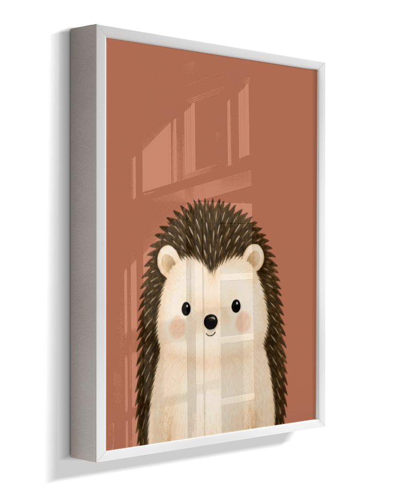 Porco espinho perfil (fundo rose)