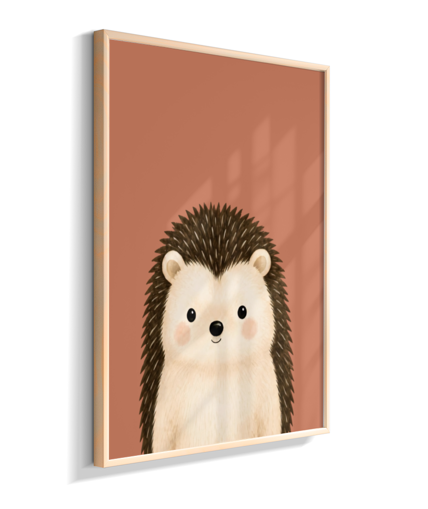 Porco espinho perfil (fundo rose)