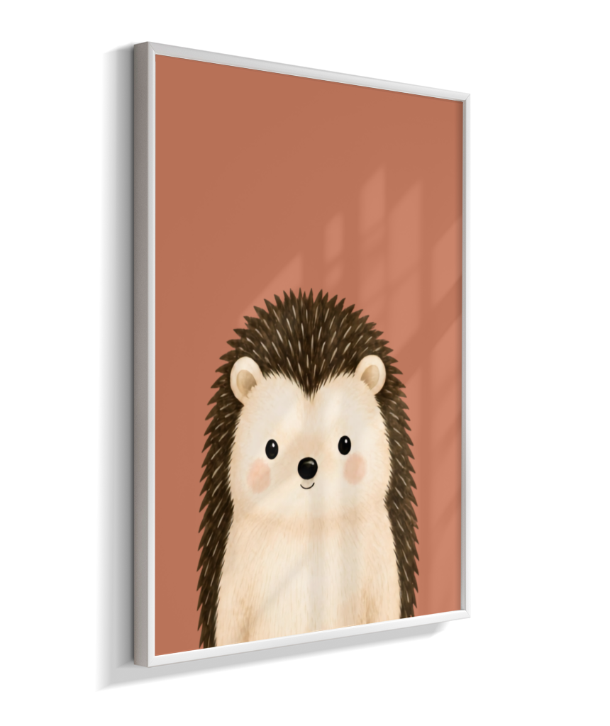 Porco espinho perfil (fundo rose)