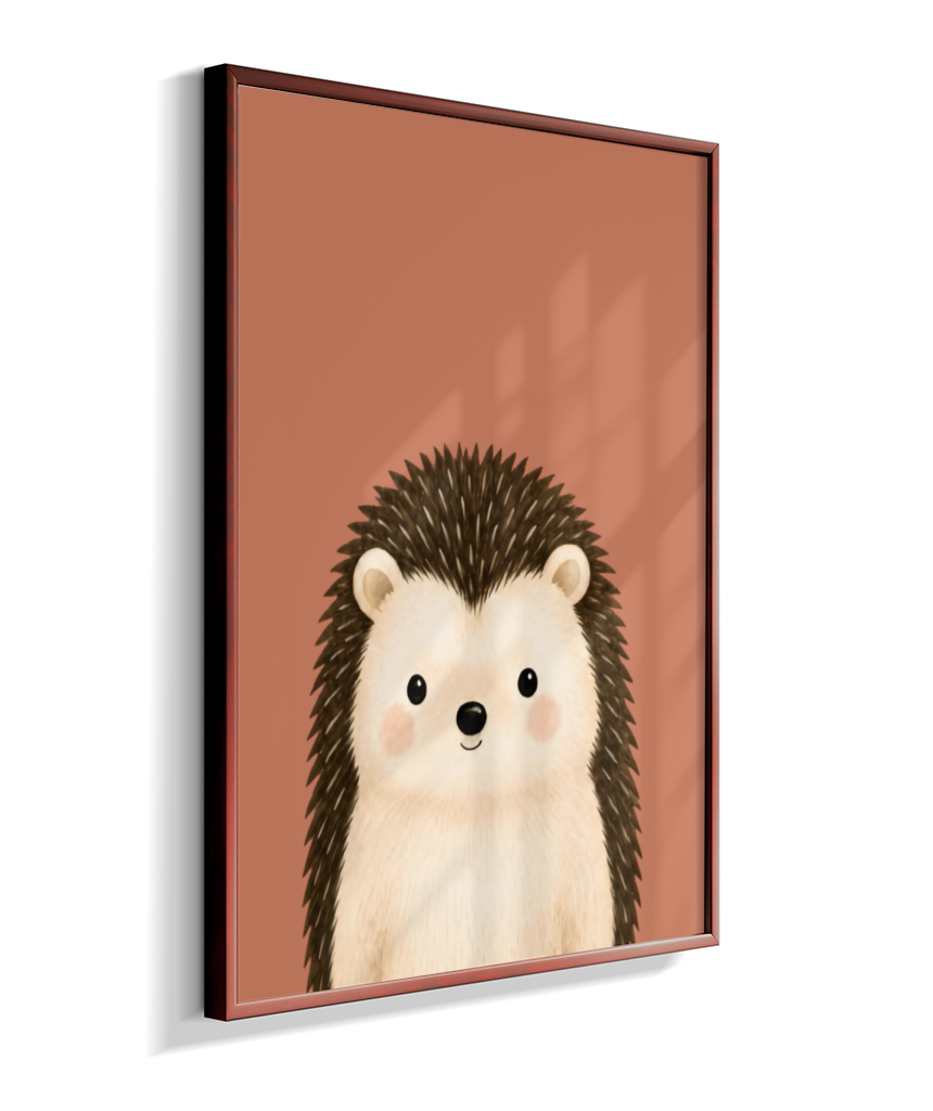 Porco espinho perfil (fundo rose)